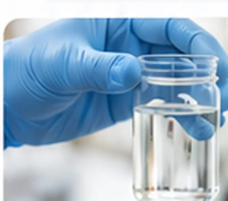 Water sample being tested